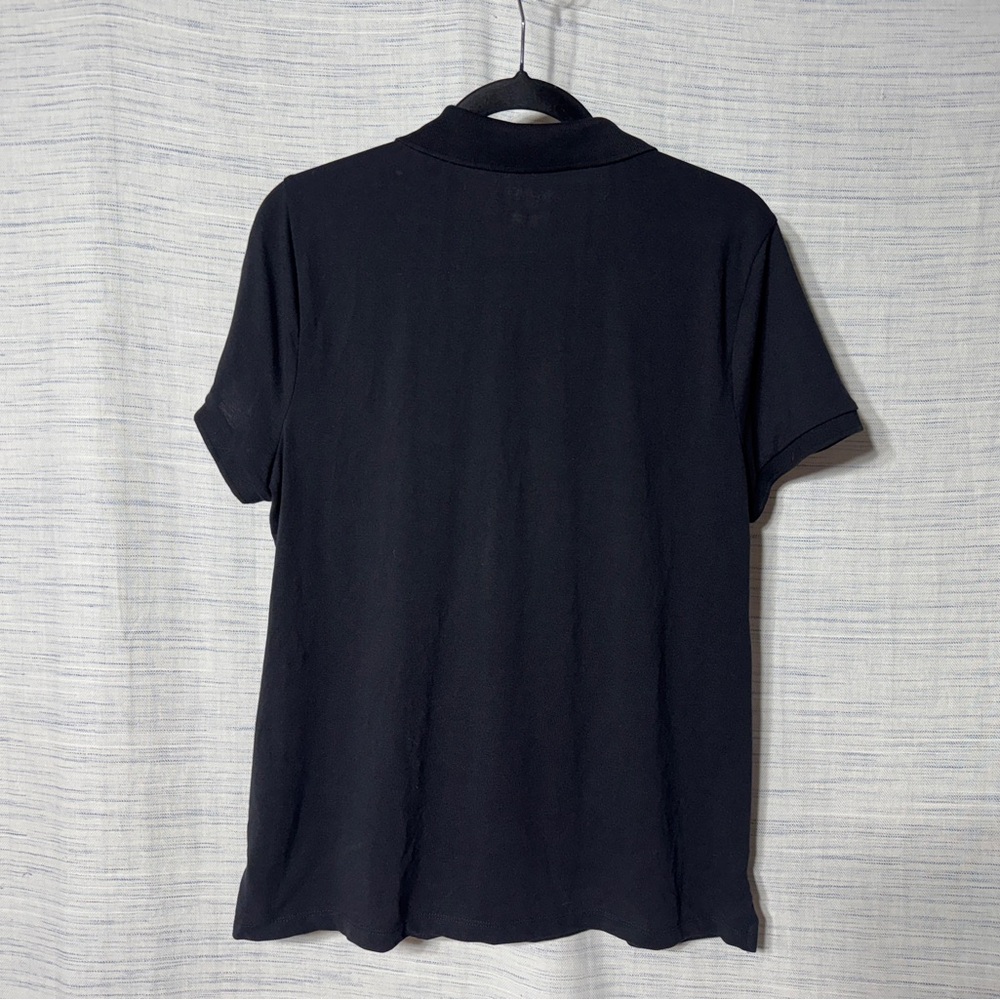 Nautica Women's Black Pique Polo Shirt - Picture 6 of 6